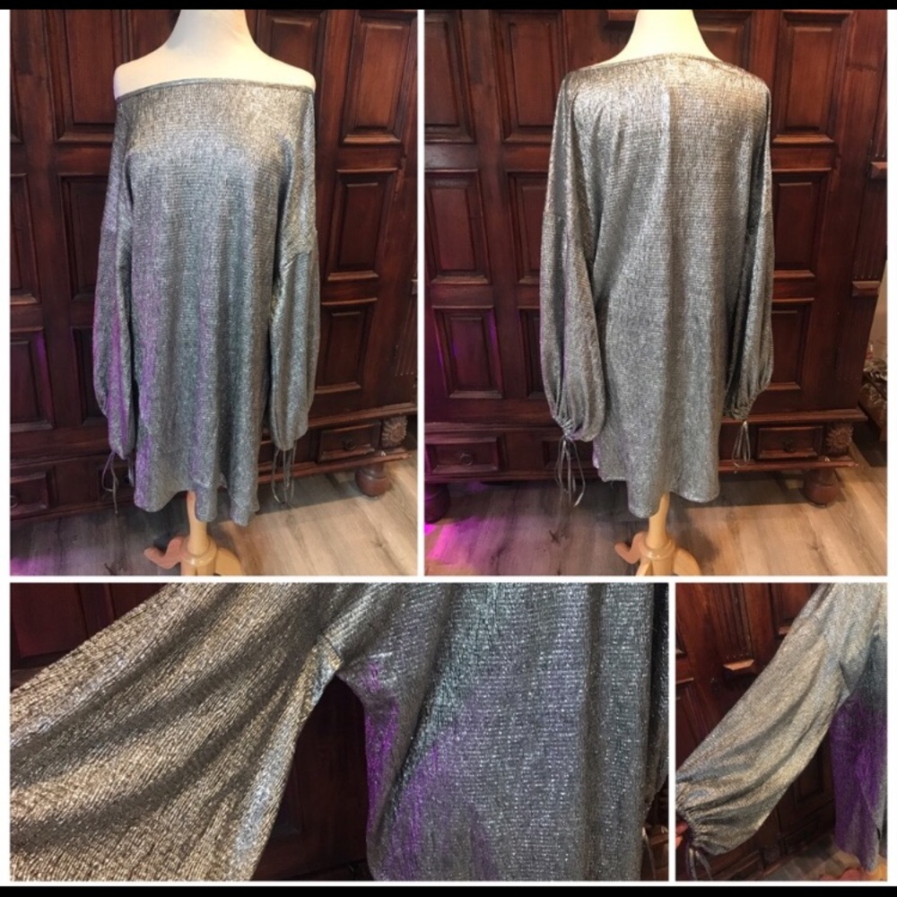 - Silver Metallic size Large Dress.